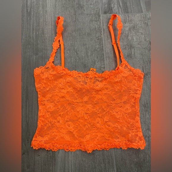 SKIMS Stretch Lace Adjustable Cami in Neon Orange women’s size Small - Picture 4 of 11